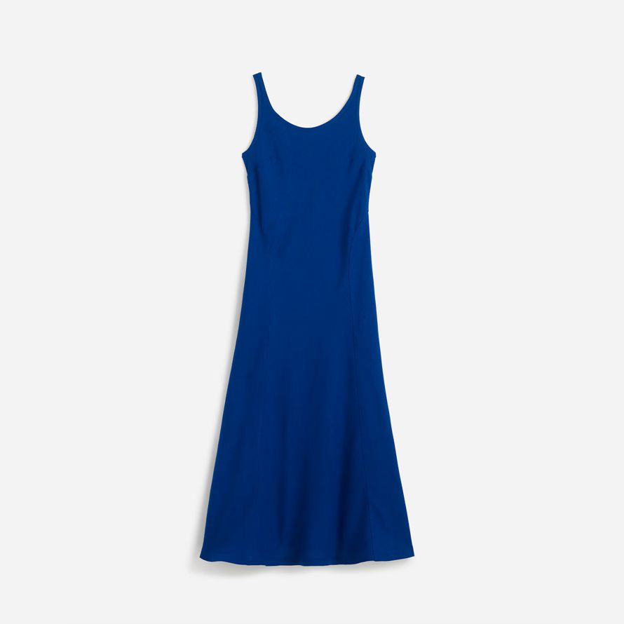 dark blue madewell scoopneck Ärmelloses midi-kleid womens