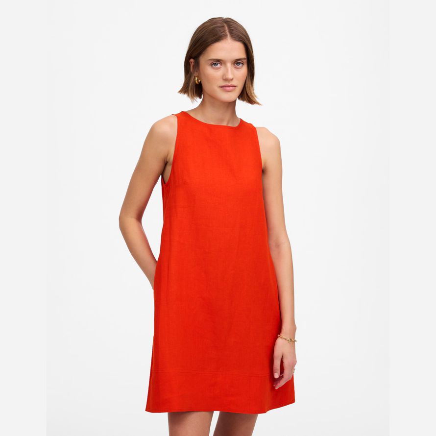 madewell mini shift kleid womens red