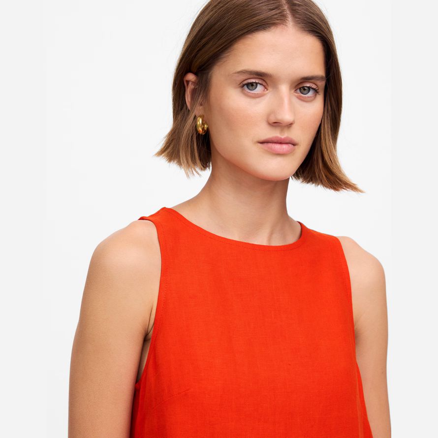 madewell mini shift kleid womens red