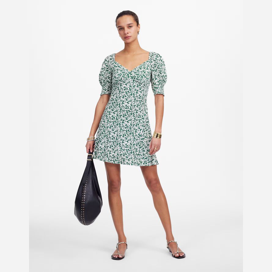 grün weiß madewell seamed v-ausschnitt mini kleid womens