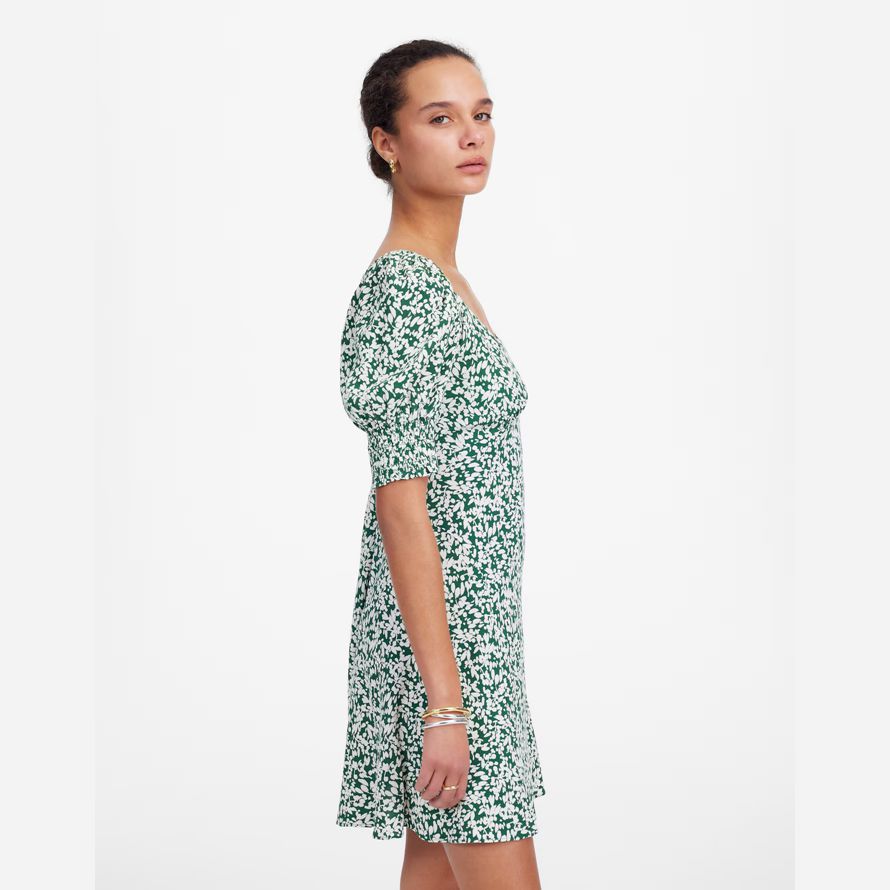 grün weiß madewell seamed v-ausschnitt mini kleid womens