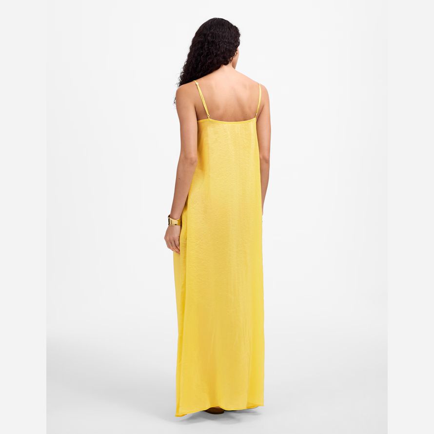 gelb damen madewell leset lana maxi-kleid
