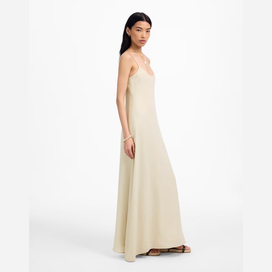 cream damen madewell leset ari scoopneck maxi tank dress