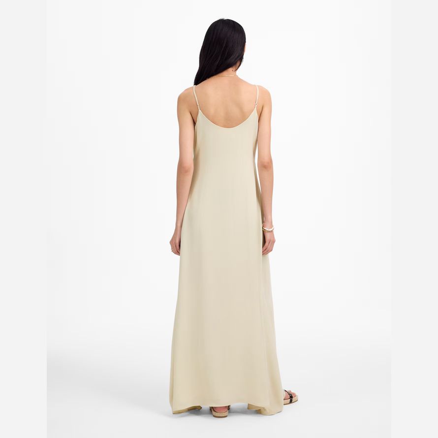 cream damen madewell leset ari scoopneck maxi tank dress