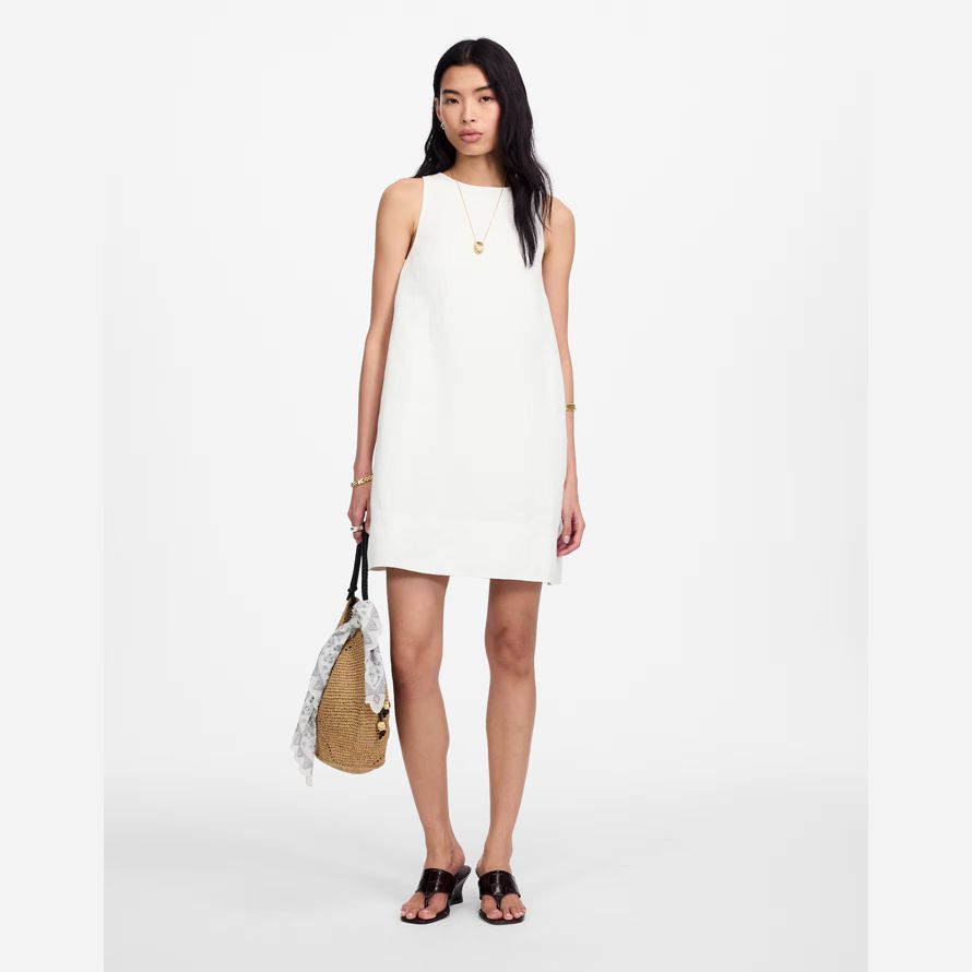 madewell mini shift kleid womens white