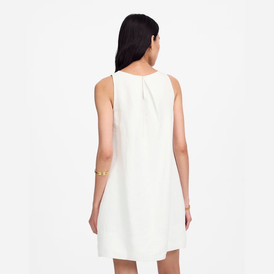 madewell mini shift kleid womens white