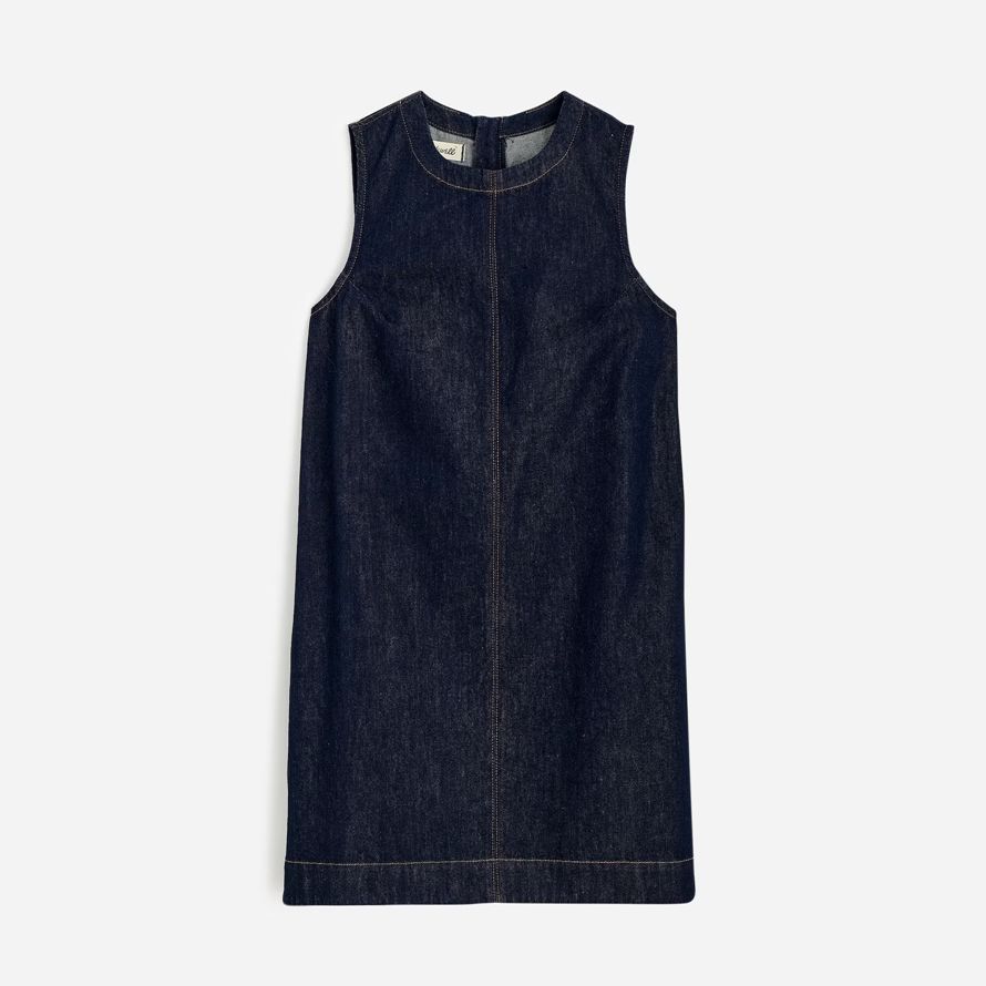 damen madewell denim boxy dress navy