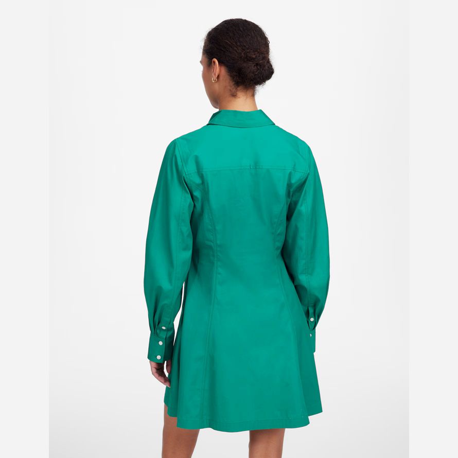 madewell seamed lange Ärmel mini hemd kleid womens green