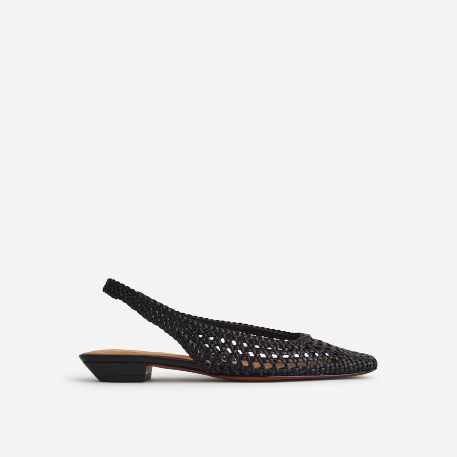 madewell die ophelia slingback damen flats schwarz