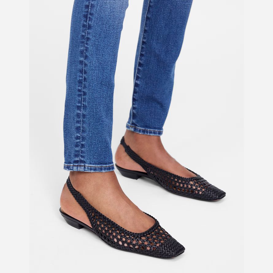 madewell die ophelia slingback damen flats schwarz