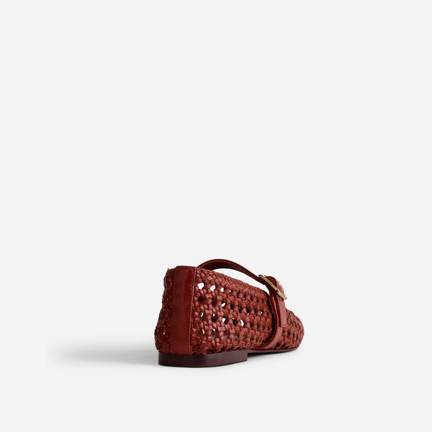 damen madewell die remy mary jane flats braun rot