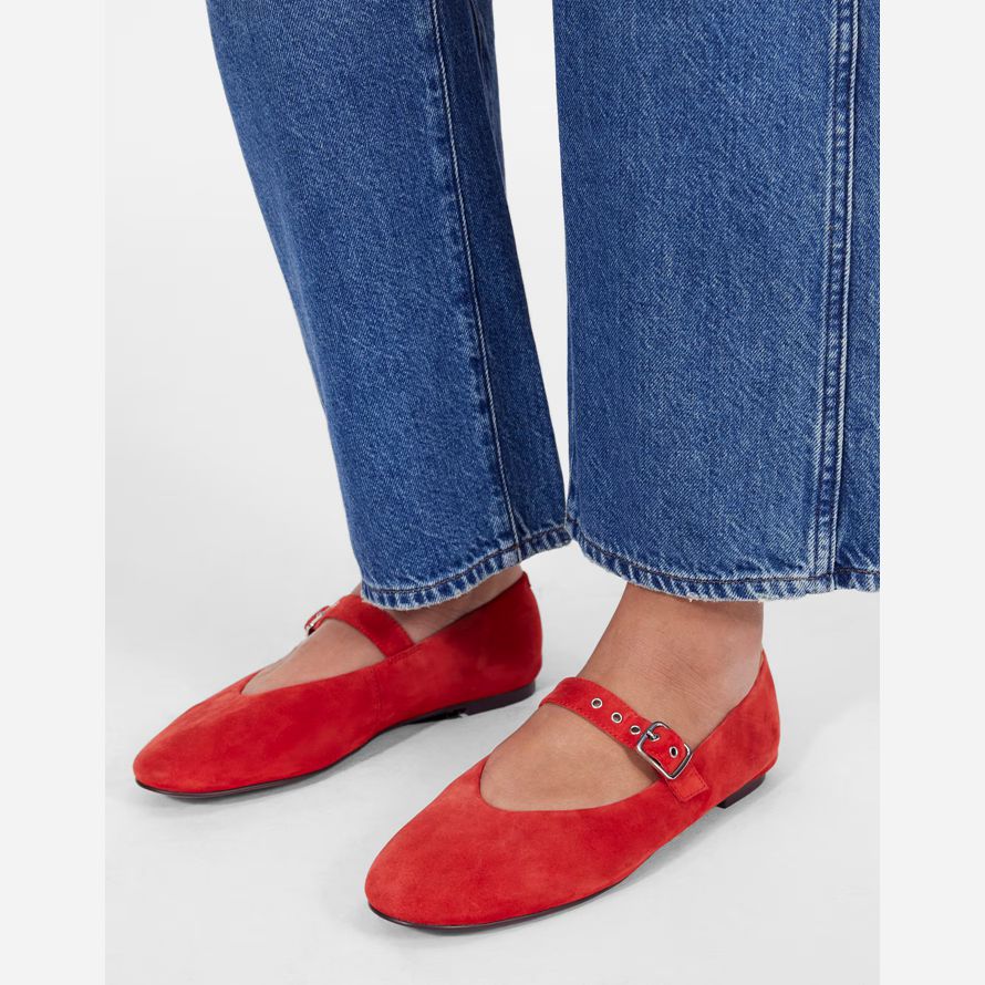 damen madewell die remy mary jane flats red