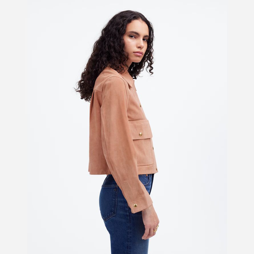madewell ernte mühsam wildleder damen jacken light coral