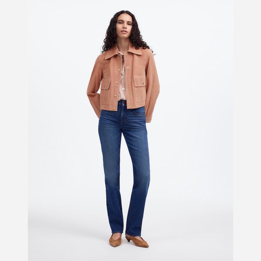 madewell ernte mühsam wildleder damen jacken light coral