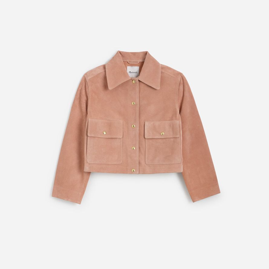 madewell ernte mühsam wildleder damen jacken light coral
