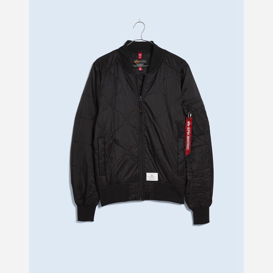schwarz madewell alpha industries l-2b gesteppte damen-jacken flug