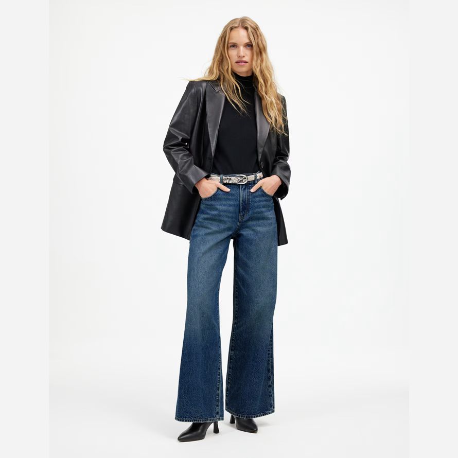 madewell superwide-leg womens jeans blue