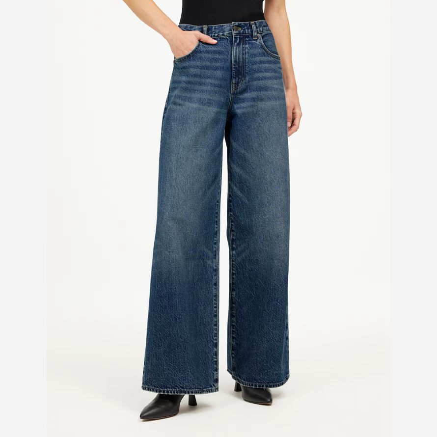 madewell superwide-leg womens jeans blue
