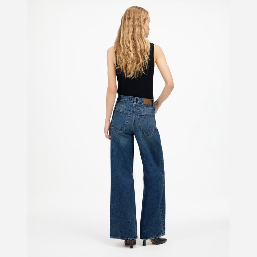 madewell superwide-leg womens jeans blue