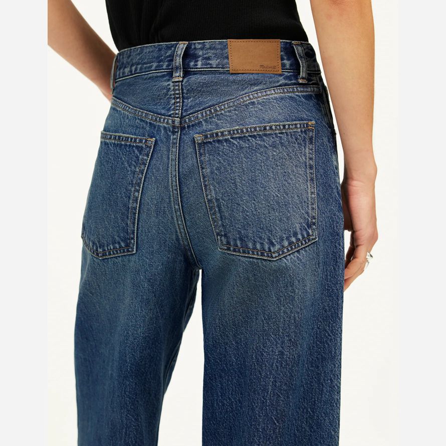 madewell superwide-leg womens jeans blue