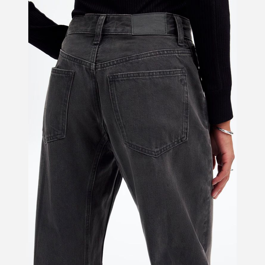 damen madewell schossen die barrel-leg jeans schwarz