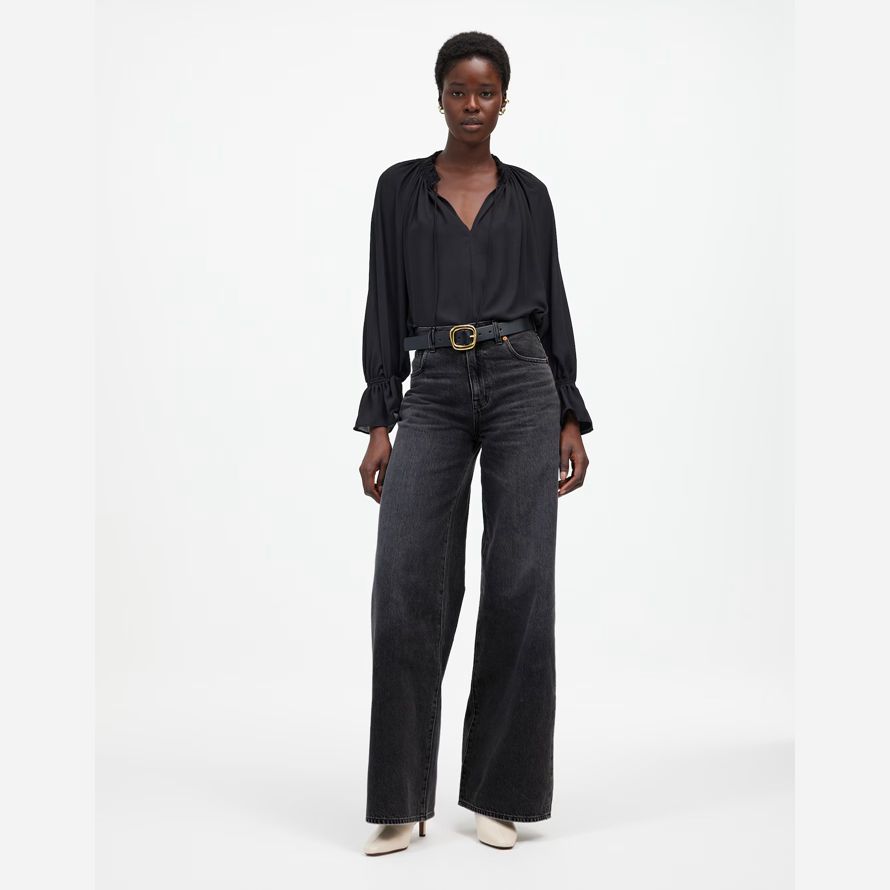schwarz madewell superwide-leg womens jeans