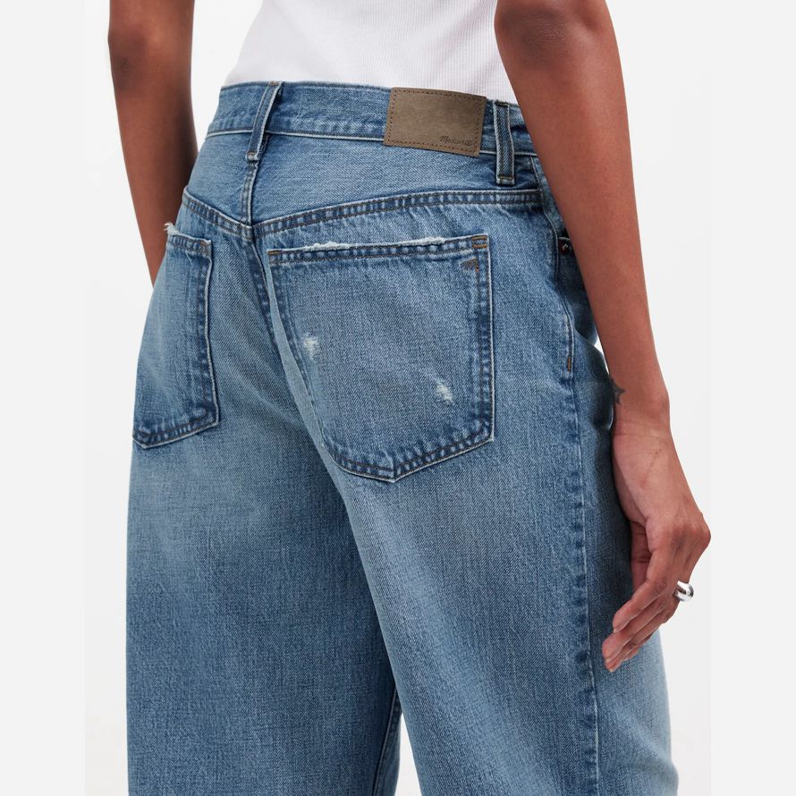 damen madewell tief liegende baggy-jeans blue