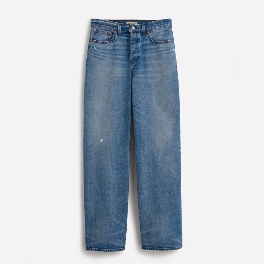 damen madewell tief liegende baggy-jeans blue