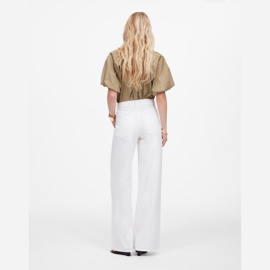 weiß damen madewell superwide-bein luftig jeans