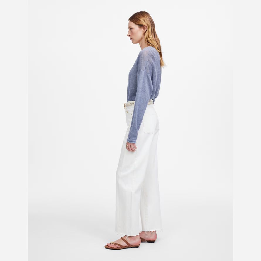 damen madewell pieced barrel-leg jeans weiß