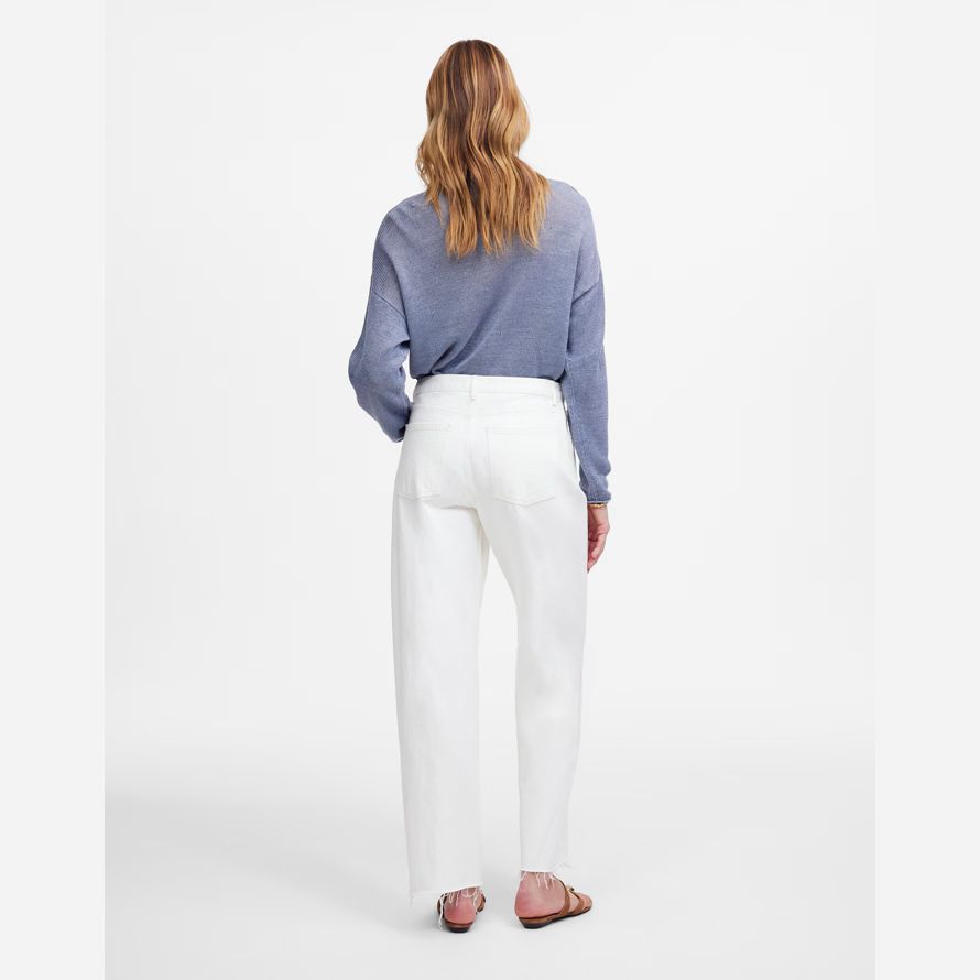 damen madewell pieced barrel-leg jeans weiß