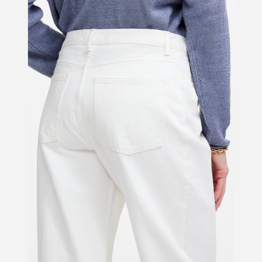 damen madewell pieced barrel-leg jeans weiß