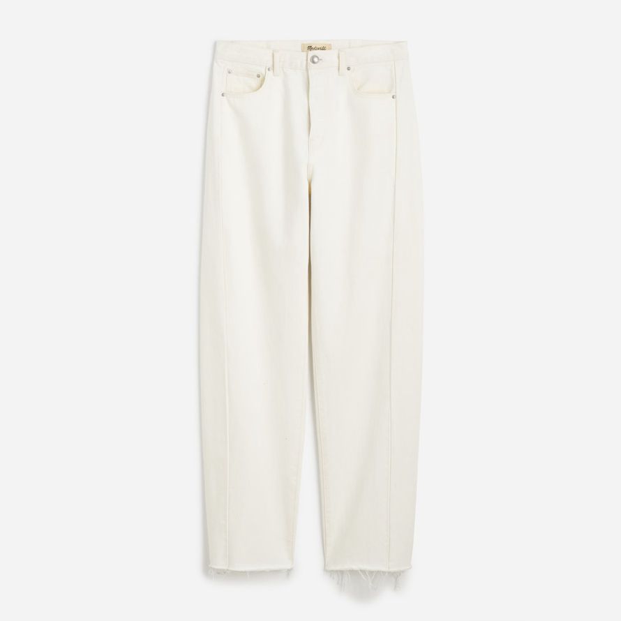 damen madewell pieced barrel-leg jeans weiß