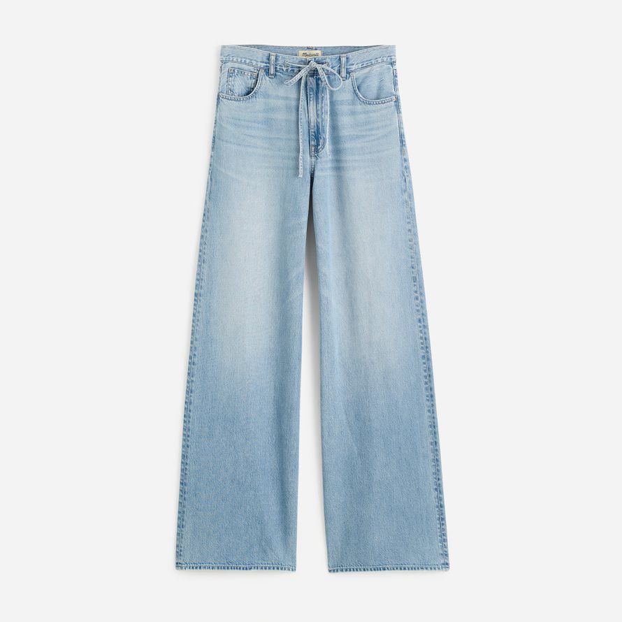 damen madewell superwide-leg jeans blau