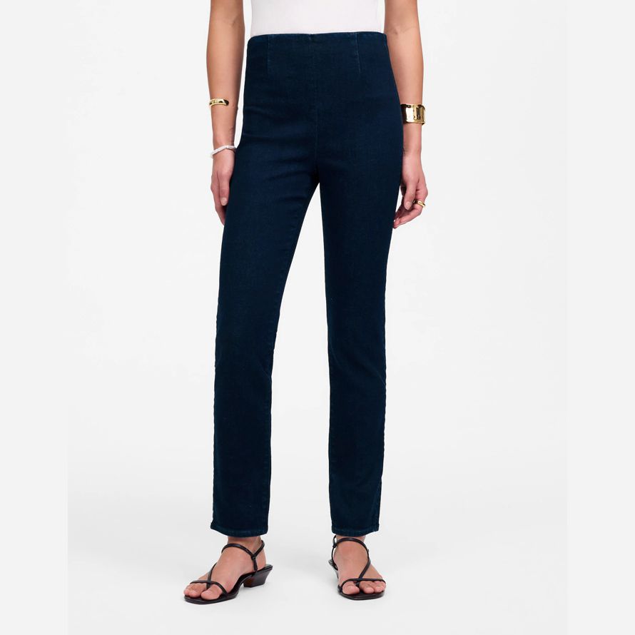 madewell slim crop wash damen jeans marine
