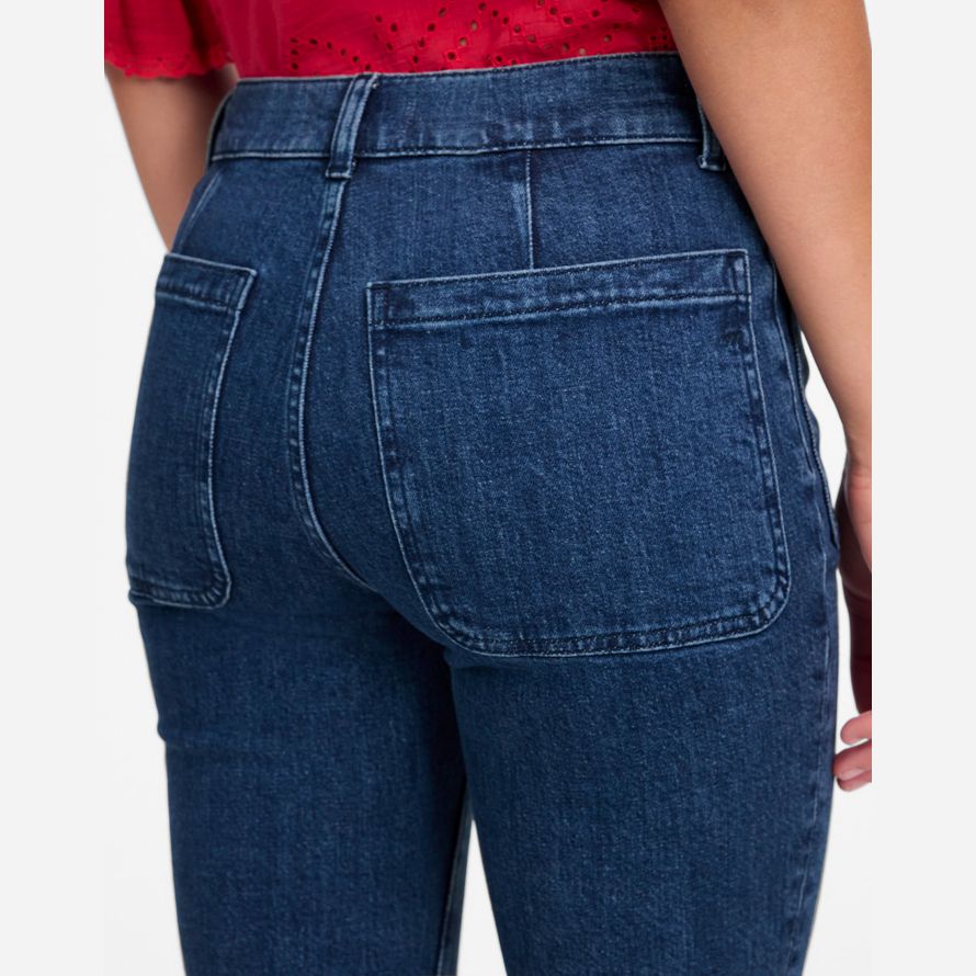 damen madewell flohmarkt flare jeans blau