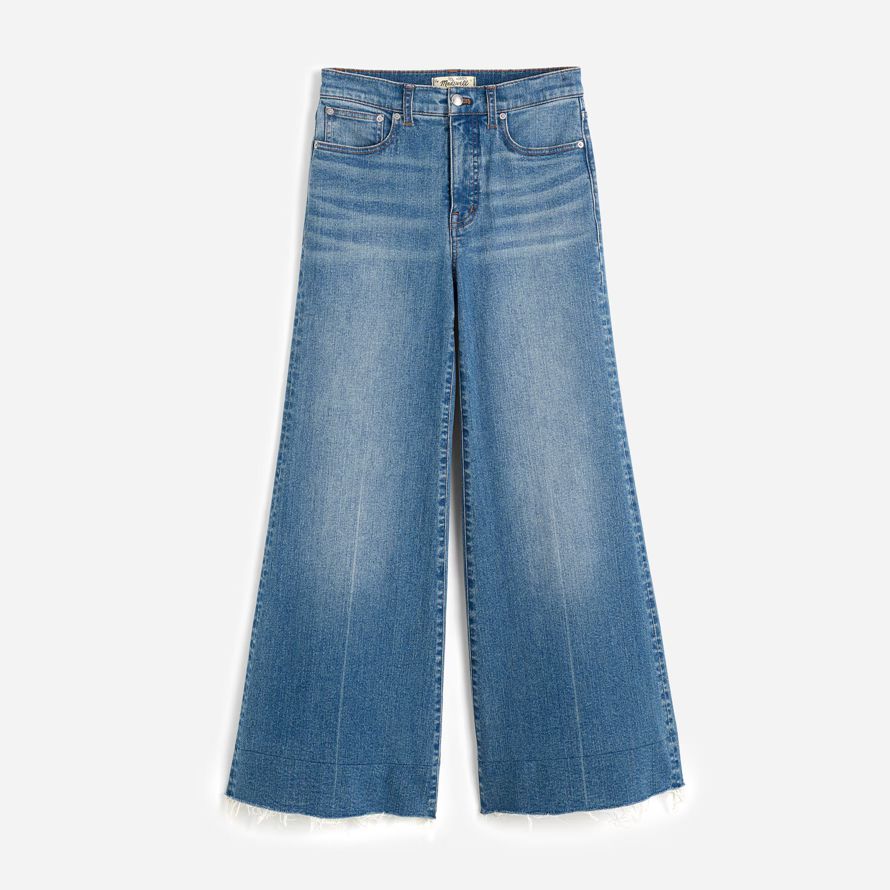 damen madewell plus flared wide-leg crop jeans-blue