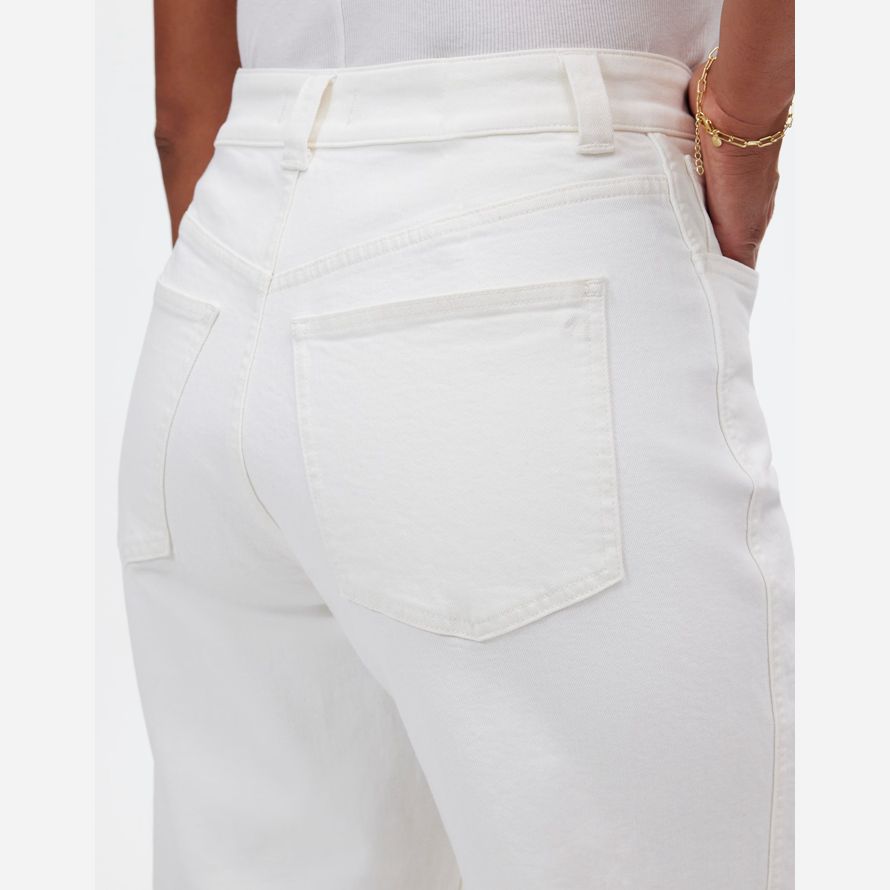 damen madewell dem curvy perfekte vintage-wide-leg crop jeans weiß