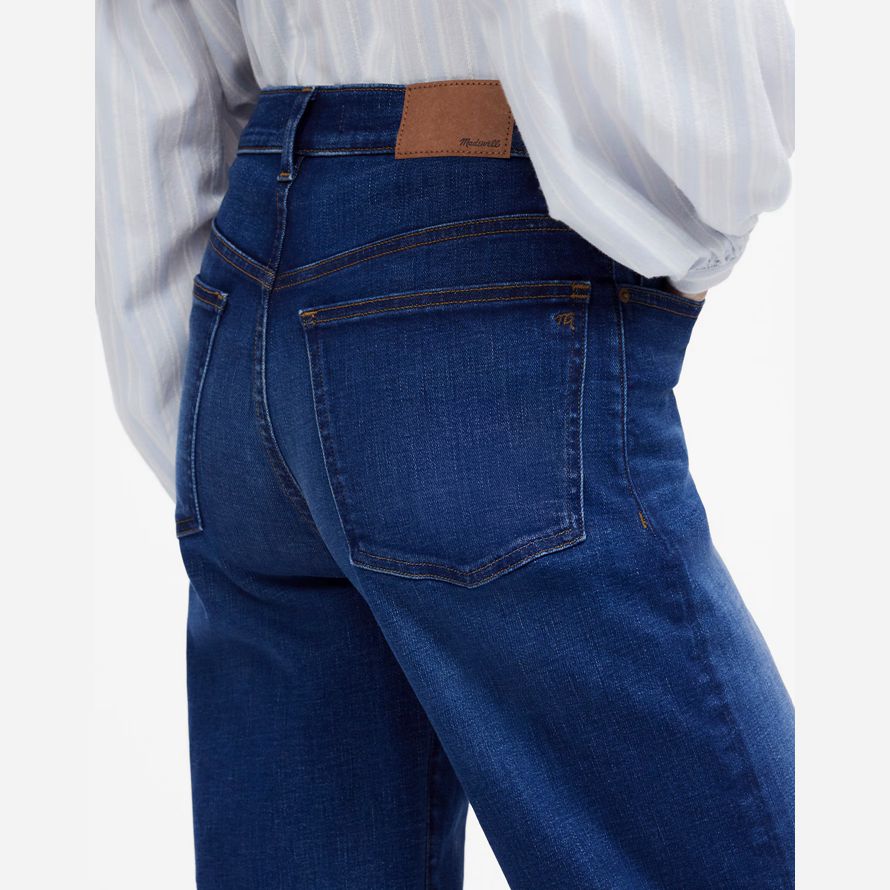 madewell die perfekte vintage-wide-leg womens jeans-dark blue