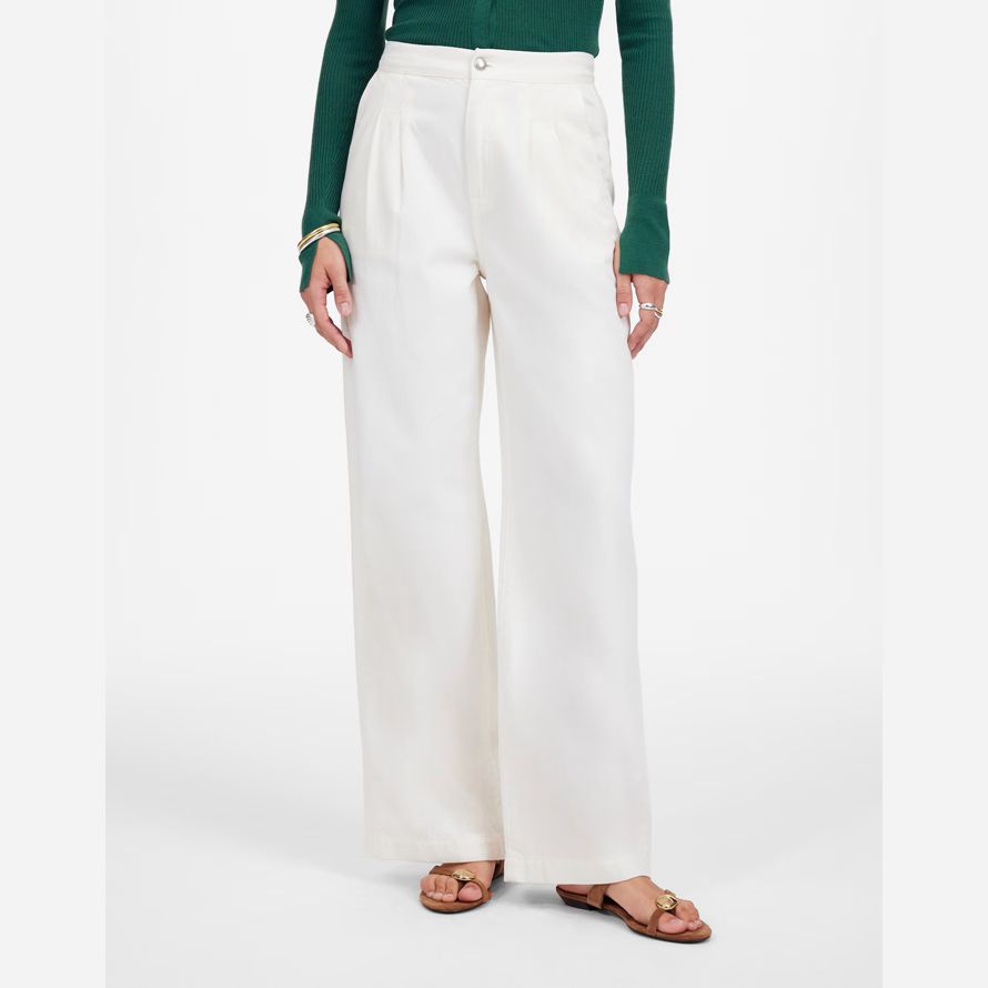 weiße madewell die harlow wide-leg womens jeans