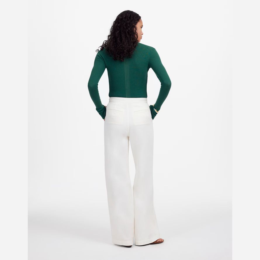 weiße madewell die harlow wide-leg womens jeans