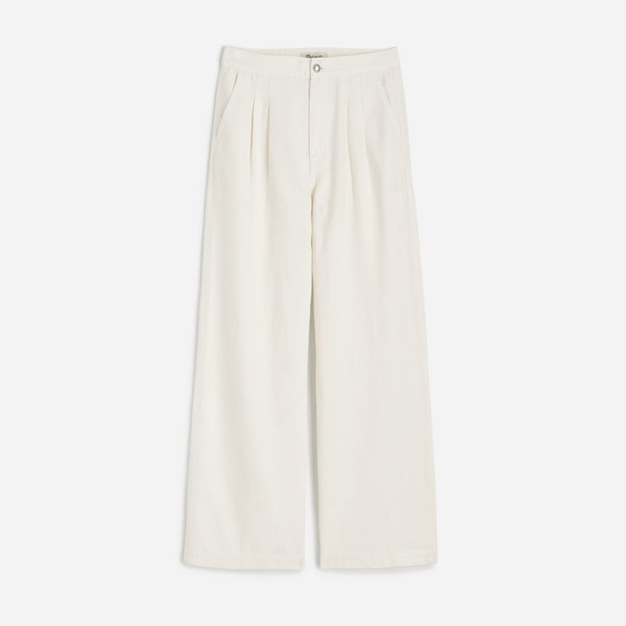 weiße madewell die harlow wide-leg womens jeans