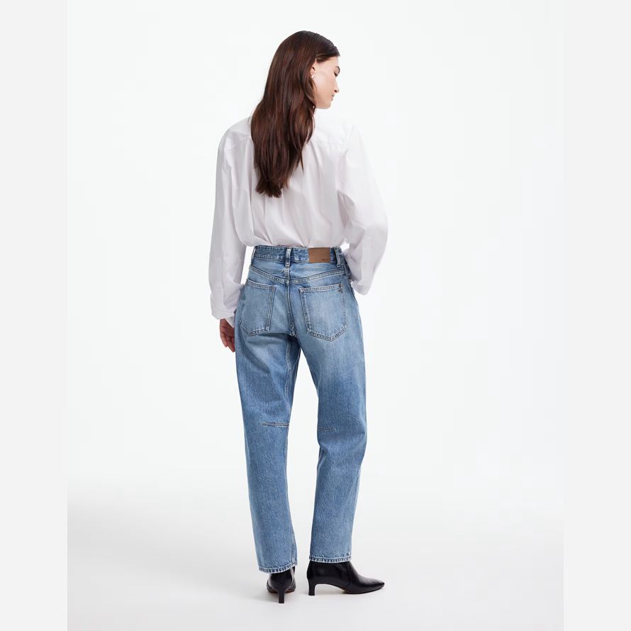 blau madewell schossen die barrel-leg womens jeans