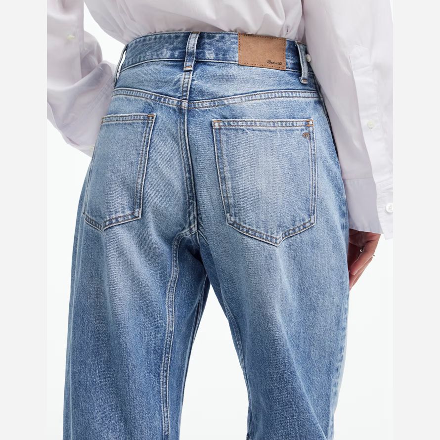 blau madewell schossen die barrel-leg womens jeans