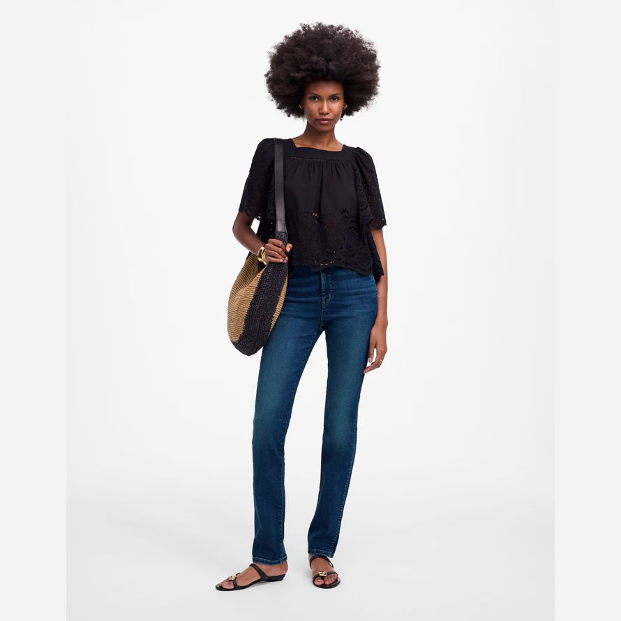 madewell den bleistift damen jeans dark blue