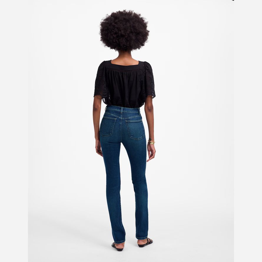 madewell den bleistift damen jeans dark blue
