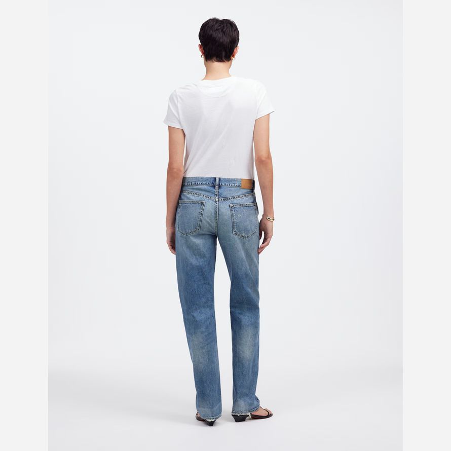 madewell x kaihara denim dean easy straight damen jeans blau
