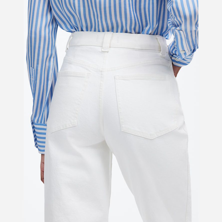 weiß damen madewell das perfekte vintage-wide-leg crop jeans