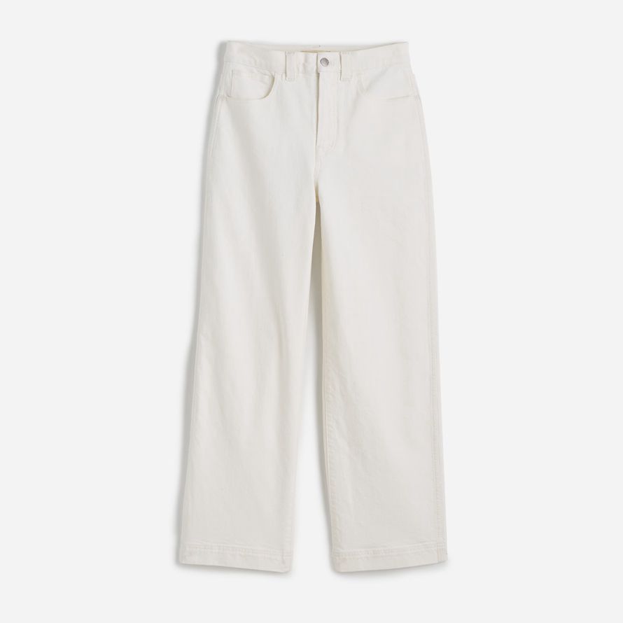 weiß damen madewell das perfekte vintage-wide-leg crop jeans