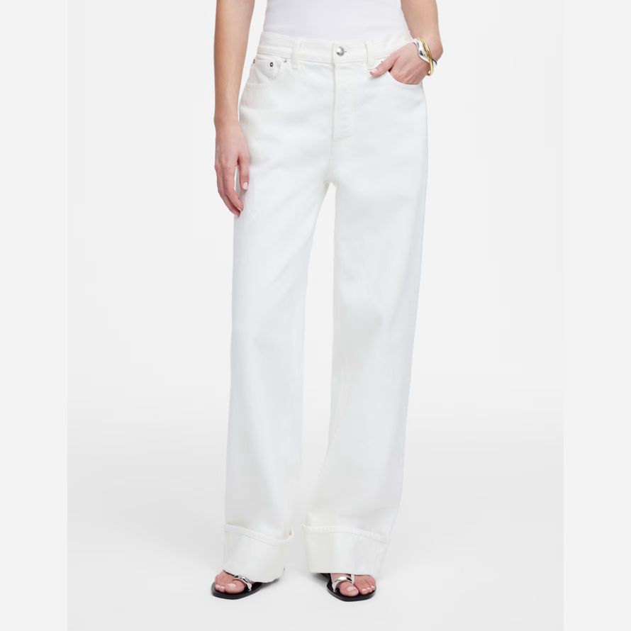 weiße madewell tief liegende baggy damen jeans